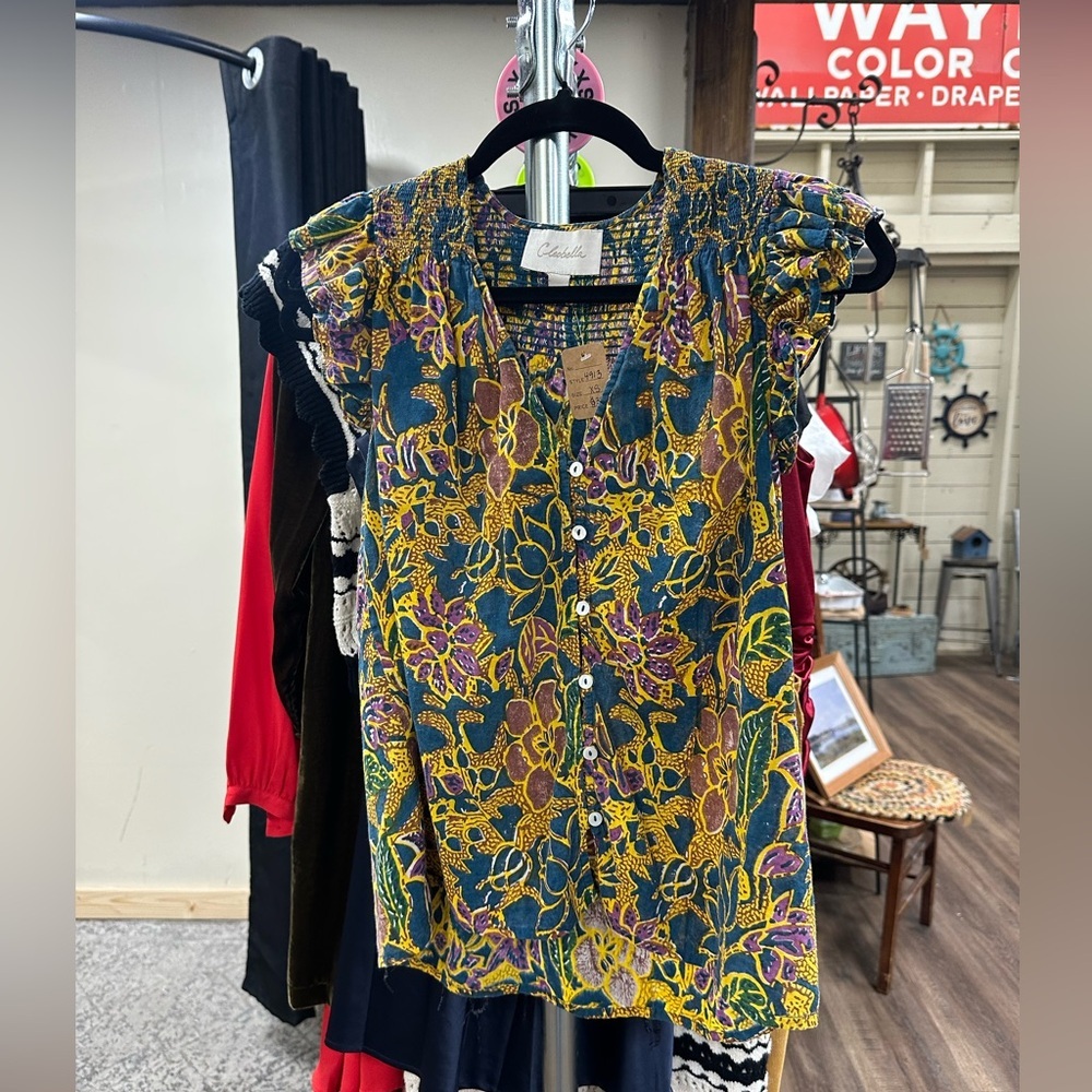 Cleobella floral blouse
